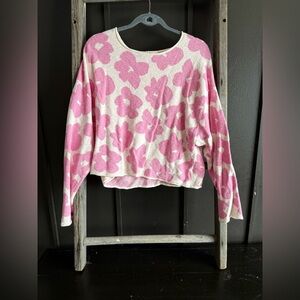 Vici cropped floral sweater